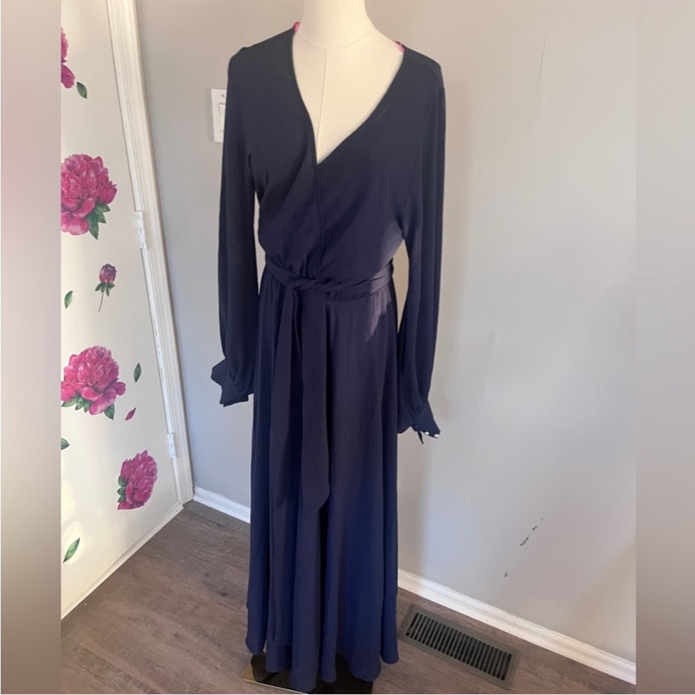 Meghan Fabulous Lilypad Maxi Navy Dress - Picture 9 of 12